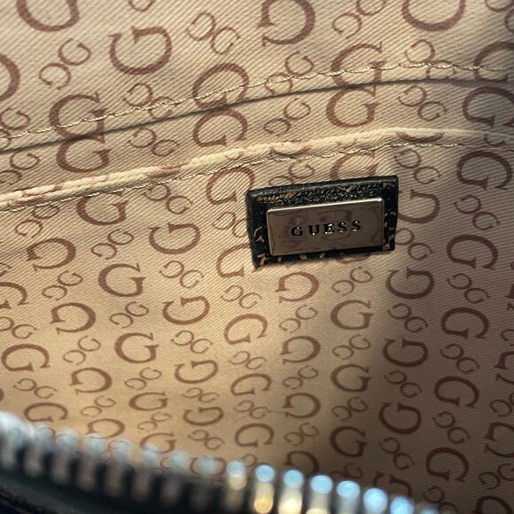 Guess McGill Mini Crossbody Bag Womens Dark Brown PVC Preppy Y2K Handbag Purse - Picture 9 of 12